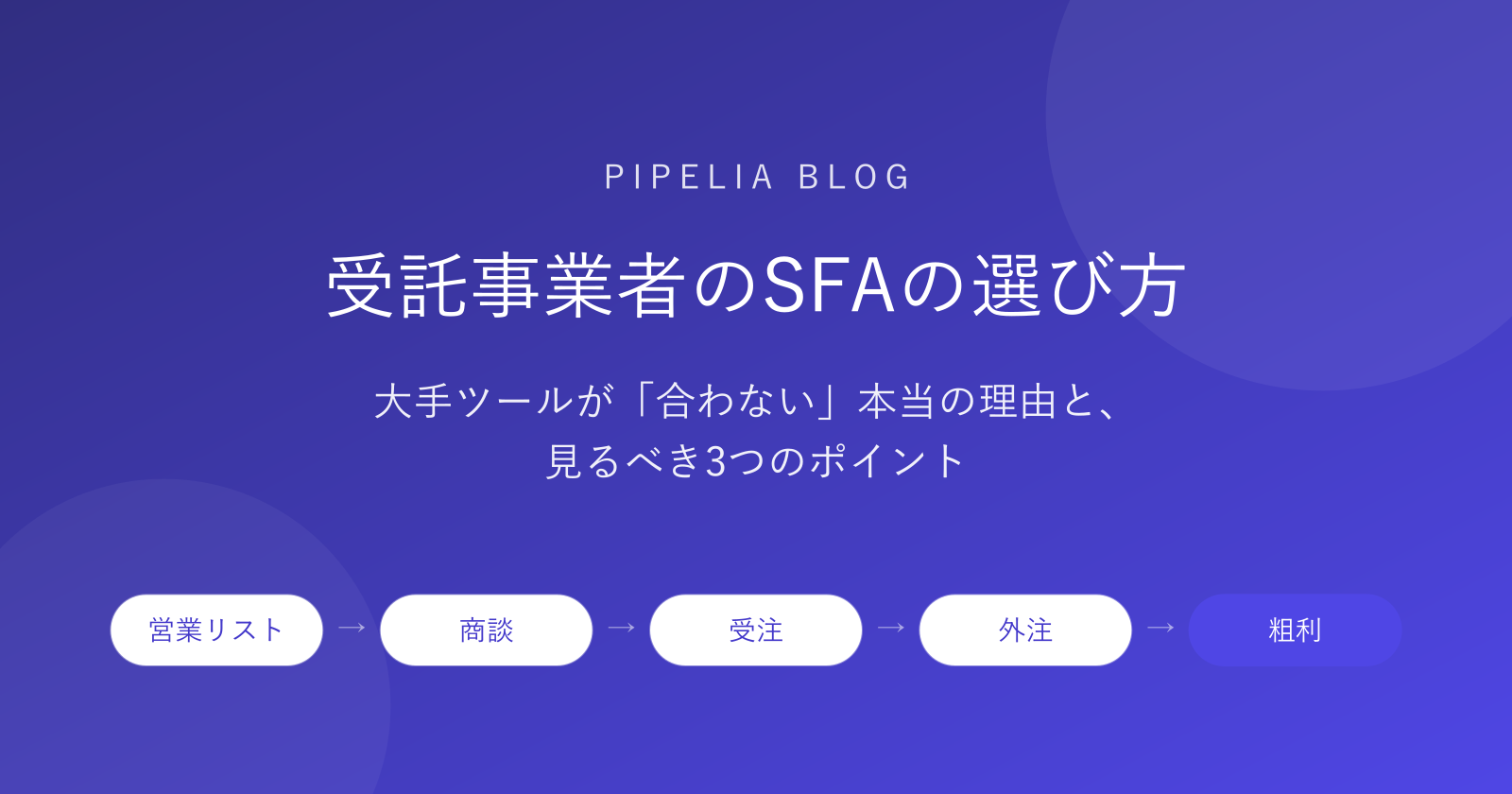 受託事業者のSFAの選び方(大手ツールが合わない本当の理由と見るべき3つのポイント)