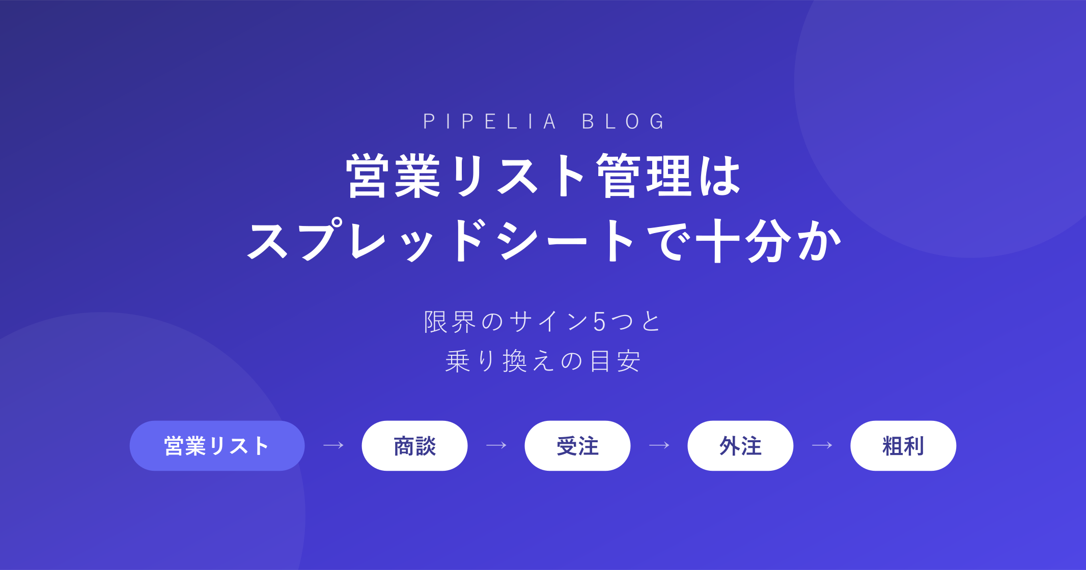 営業リスト管理はスプレッドシートで十分か——限界のサイン5つと乗り換えの目安