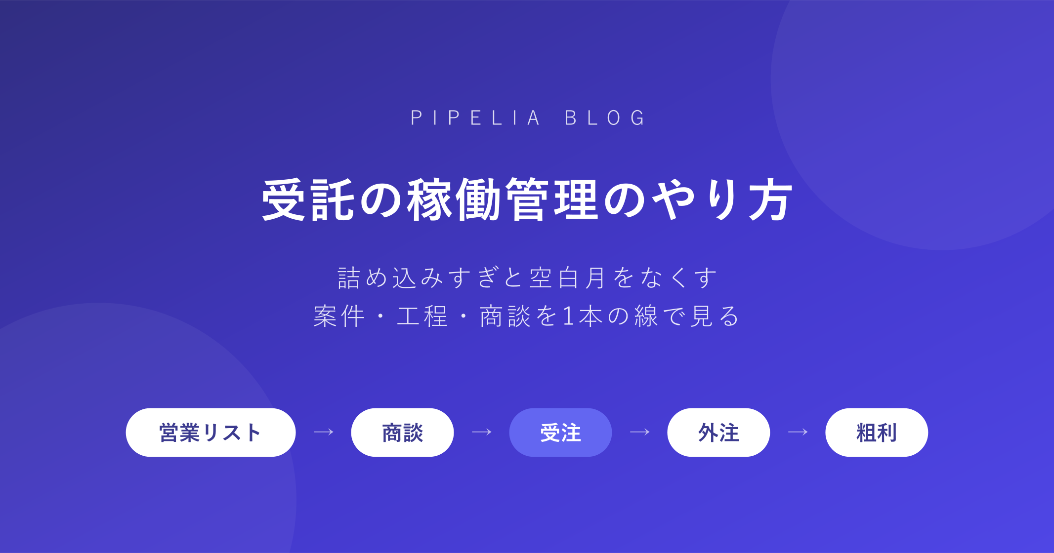 受託の稼働管理のやり方——案件の詰め込みすぎと空白月をなくす手順