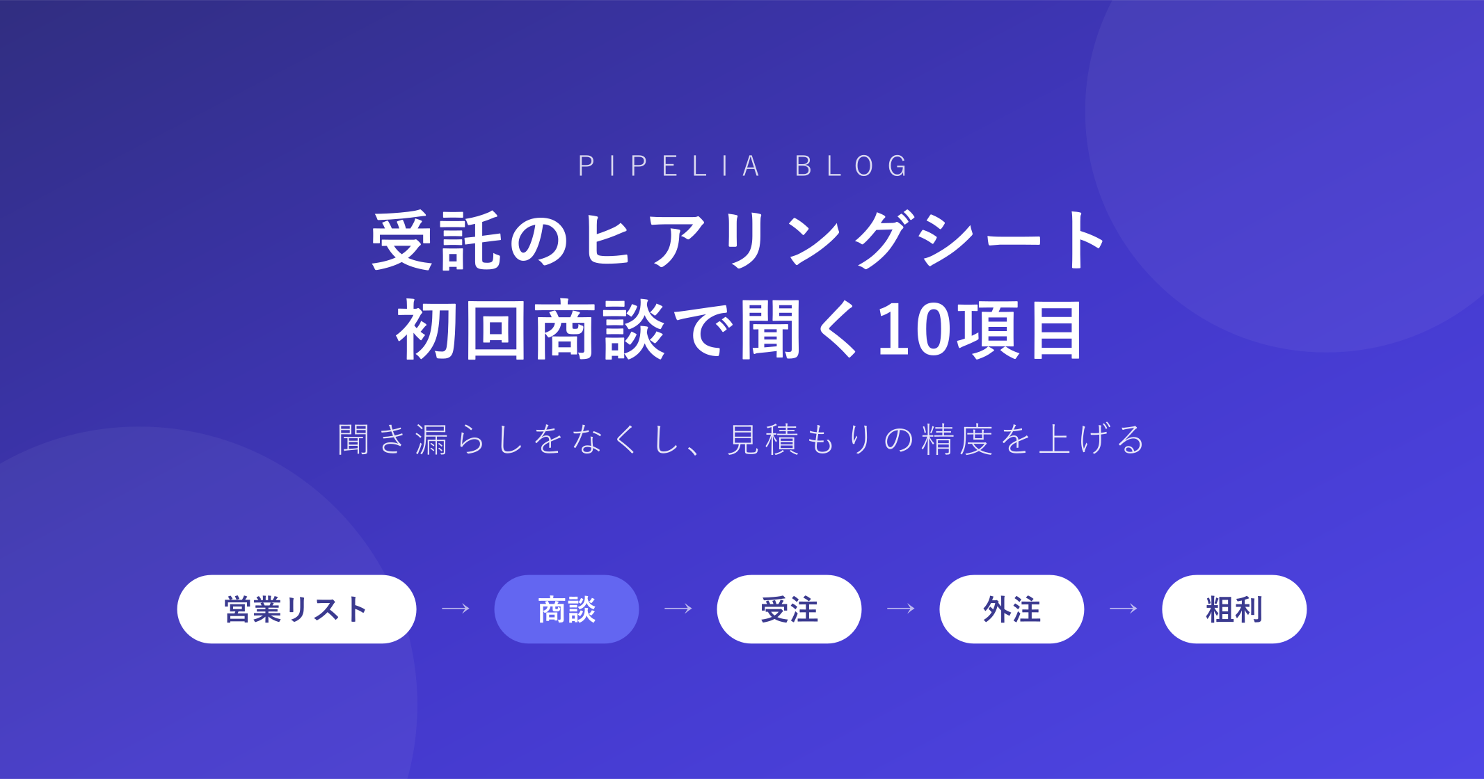 受託のヒアリングシートの作り方——初回商談で聞く10項目と見積もりのつなぎ方