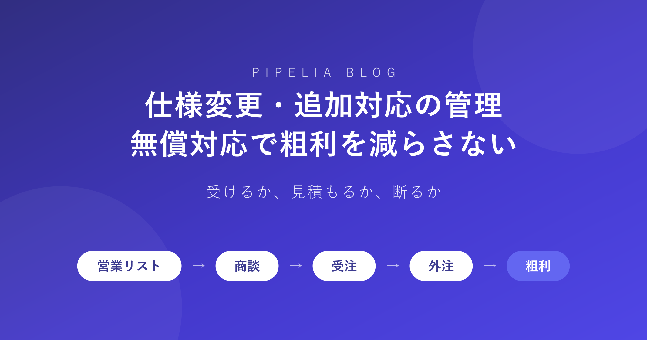 受託の仕様変更・追加対応の管理——無償対応で粗利が消えるのを防ぐ手順