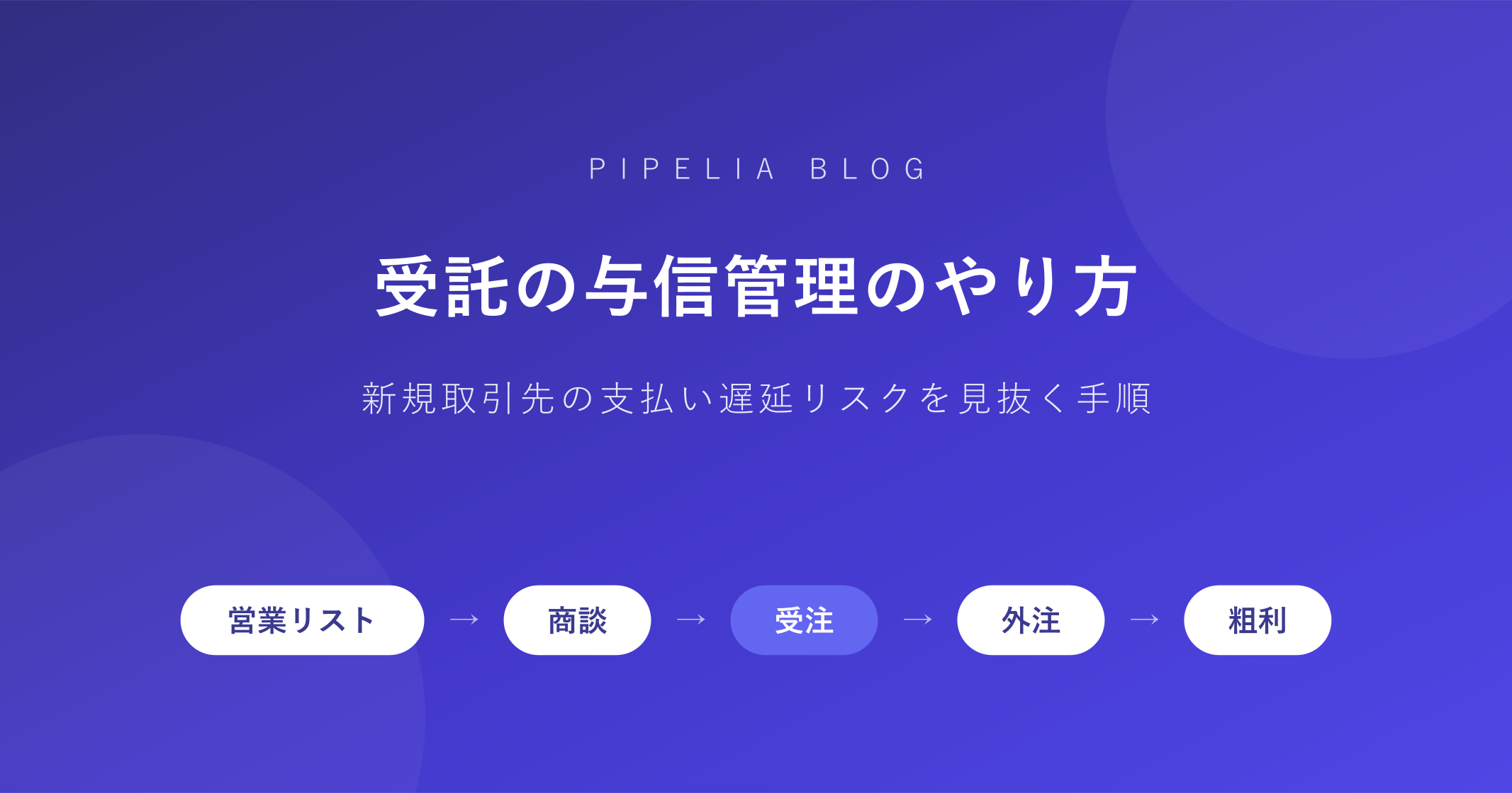 受託の与信管理のやり方——新規取引先の支払い遅延リスクを見抜く手順