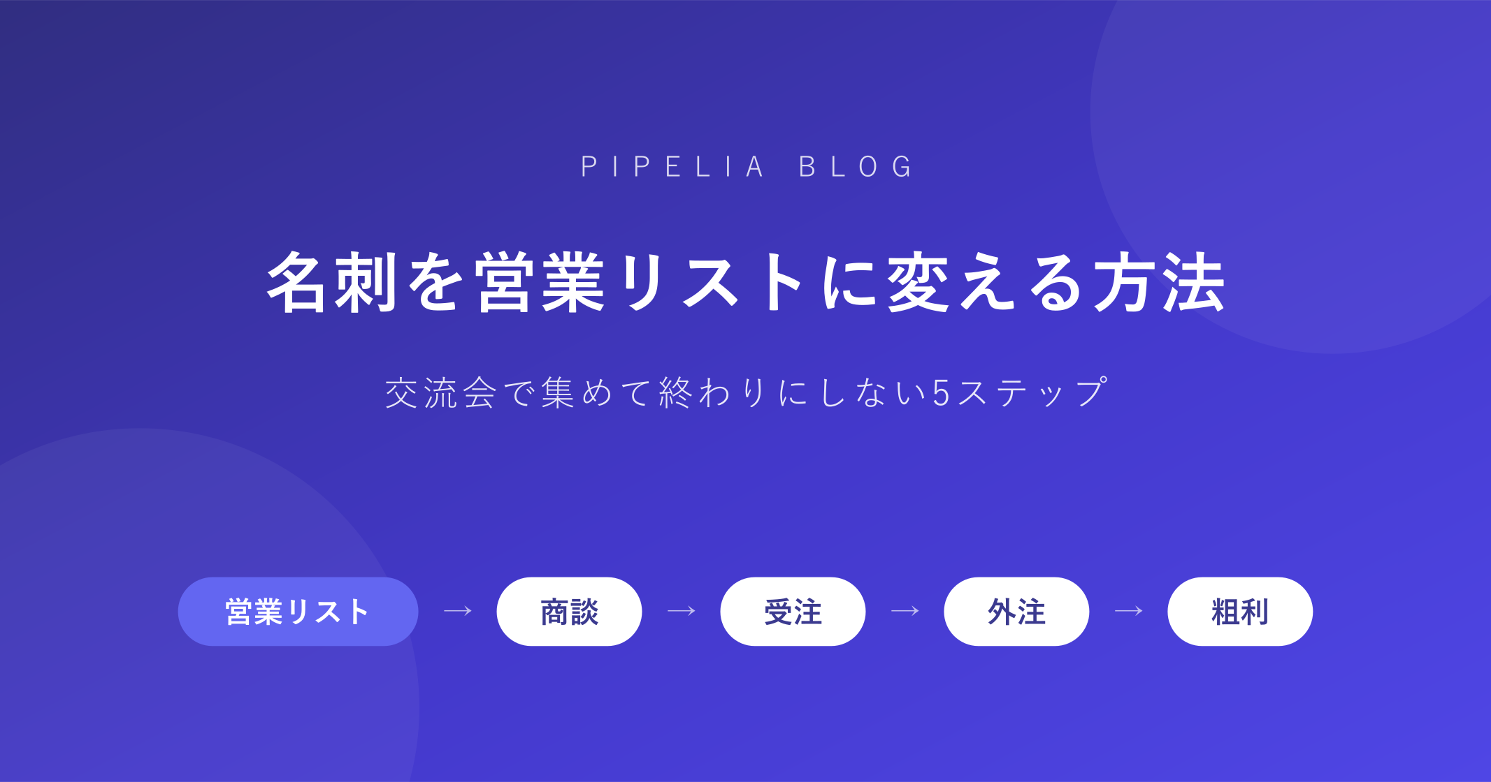 名刺を営業リストに変える方法——交流会で集めて終わりにしない5ステップ