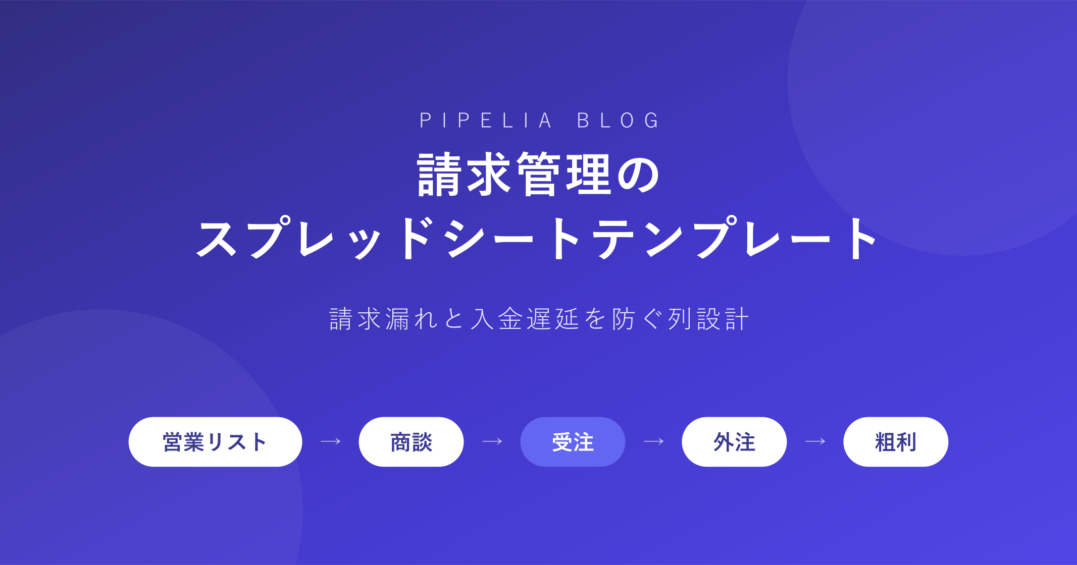 請求管理のスプレッドシートテンプレート——請求漏れを防ぐ列設計
