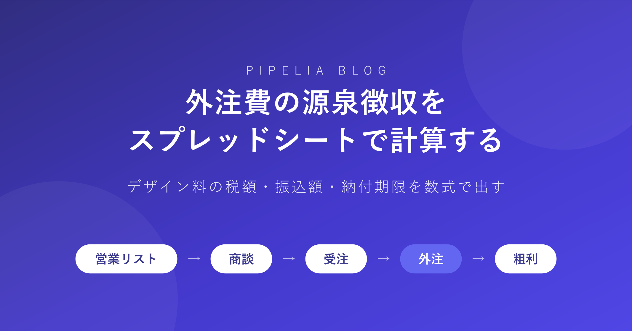 外注費の源泉徴収をスプレッドシートで計算する——デザイン料の税額と振込額